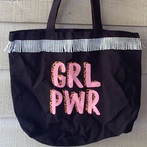 Handmade Canvas GRL PWR Tote
